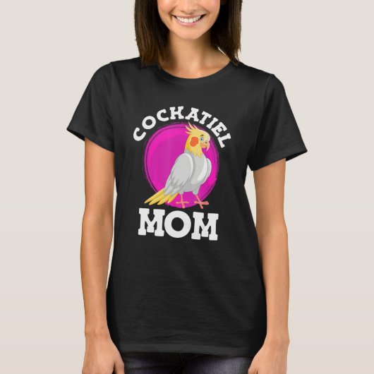 Cockatiel Mom Bird  Parakeets Mommy Bird Women Tシャツ (正面)