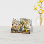Cockatiel Parakeet Budgies Pet Bird Lover Birthday カード (黄色い花)