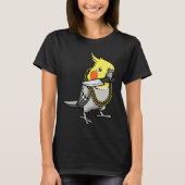 Cockatiel Parrot With Knife Tシャツ (正面)
