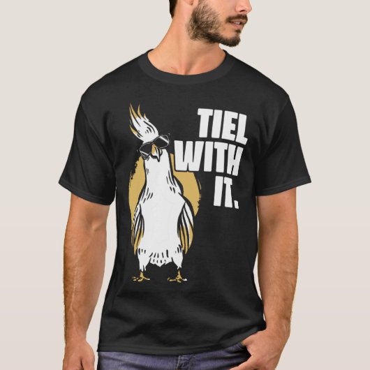Cockatiel Tiel With It Cool Sunglasses Bird for Pa Tシャツ (正面)