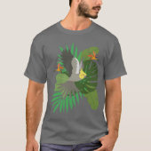 Cockatiel with leaves tシャツ (正面)