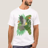 Cockatiel with leaves tシャツ (正面)