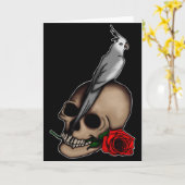 Cockatielsはゴシック、挨拶状です カード (黄色い花)