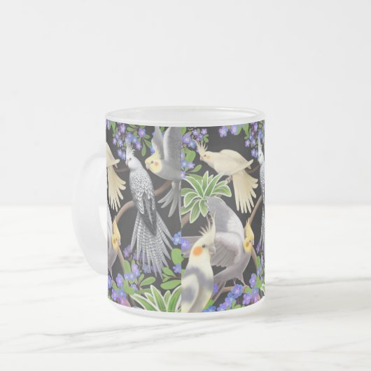 Cockatielsは私をNotsのマグ忘れ、 フロストグラスマグカップ (正面左)