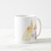 Cockatielsは鳥の恋人のためのおもしろいなCockatielのギフトを襲います コーヒーマグカップ (正面右)