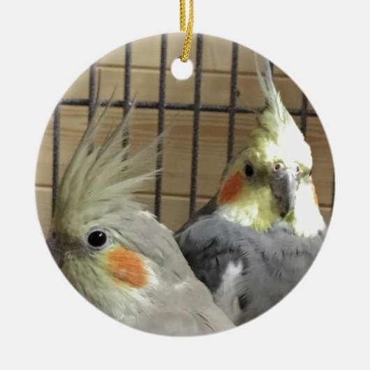 Cockatiels セラミックオーナメント (正面)