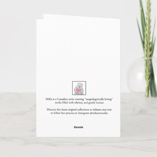 Cockatiels Afternoon Tea Custom Name Text Birhtday カード (裏面)