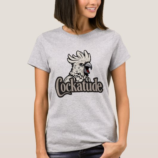 Cockatoo姿勢「Cockatude」女性 Tシャツ (正面)