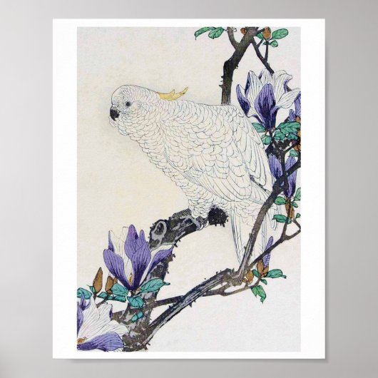 Cockatoo and Lily Magnolia, Imao Keinen ポスター (正面)