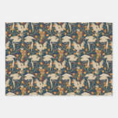 Cockatoo and Pomegranate by Walter Crane Dark ラッピングペーパーシート (正面3)