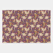 Cockatoo and Pomegranate by Walter Crane Dark ラッピングペーパーシート (正面2)