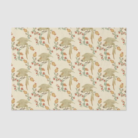 Cockatoo and Pomegranate Pattern 薄葉紙 (正面)