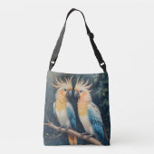 Cockatoo Parrot Couple クロスボディバッグ (裏面)