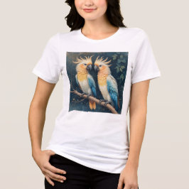 Cockatoo Parrot Couple トライブレンドＴシャツ