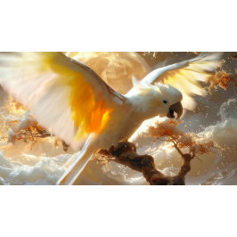 Cockatoo Parrot Fantasy Dreamscape ボーンチャイナマグカップ