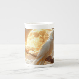 Cockatoo Parrot Fantasy Dreamscape ボーンチャイナマグカップ