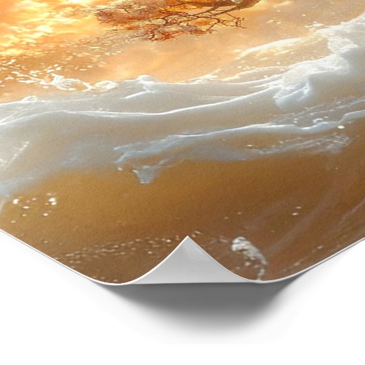 Cockatoo Parrot Fantasy Dreamscape ポスター (角)