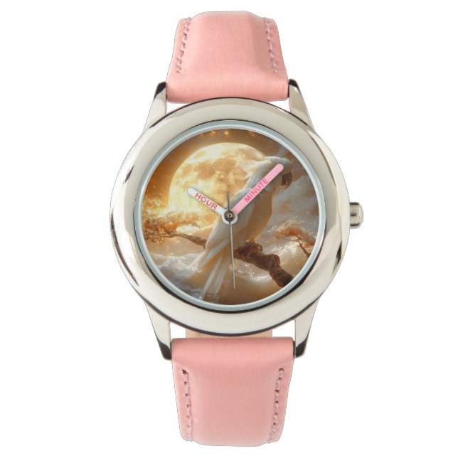 Cockatoo Parrot Fantasy Dreamscape 腕時計 (正面)