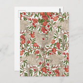 Cockatoo & Pomegranate by Walter Crane Art Nouveau ポストカード (正面/裏面)