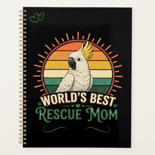 Cockatoo Rescue Bird Mom プランナー手帳 (正面)