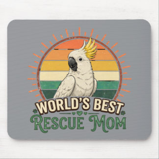 Cockatoo Rescue Bird Mom マウスパッド