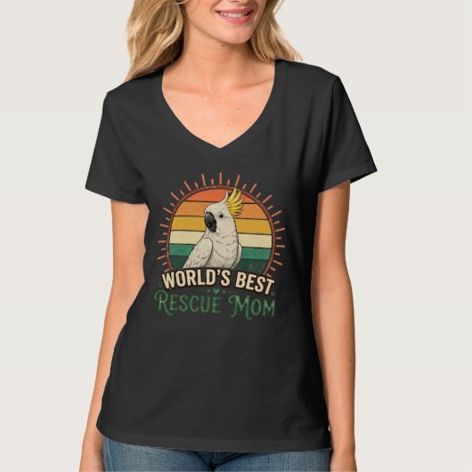 Cockatoo Rescue Bird Mom Tシャツ (正面)