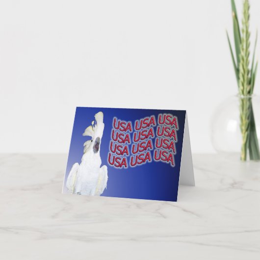 Cockatoo USAスモールノートカード カード (正面)