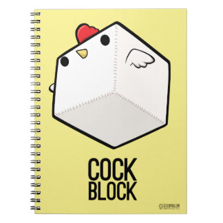 Cockblockのメモ帳のかわいい鶏の冗談 ノートブック