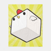 Cockblockの総括的でかわいい鶏の立方体 フリースブランケット (正面)