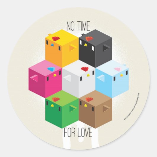 cockblock時間のステッカー無し ラウンドシール (正面)