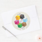 cockblock時間のステッカー無し ラウンドシール (封筒)