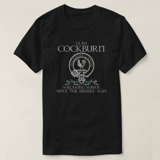 Cockburn of Ormiston Clan crestスコットランドの姓t Tシャツ (デザイン正面)