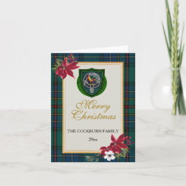 Cockburn Scottish Clan Tartan & Crest カード
