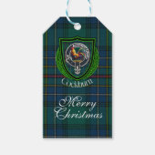 Cockburn Scottish Clan Tartan & Crest ギフトタグ (正面)