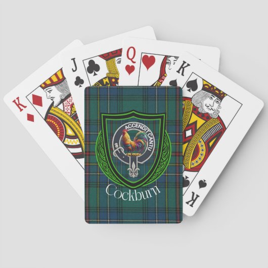 Cockburn Scottish Clan Tartan & Crest トランプ (裏面)