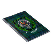 Cockburn Scottish Clan Tartan & Crest ノートブック (右側)