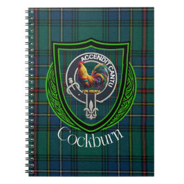 Cockburn Scottish Clan Tartan & Crest ノートブック