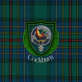 Cockburn Scottish Clan Tartan Crest フリースブランケット