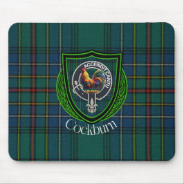 Cockburn Scottish Clan Tartan & Crest マウスパッド