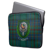 Cockburn Scottish Clan Tartan & Crest ラップトップスリーブ (正面左)