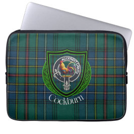 Cockburn Scottish Clan Tartan & Crest ラップトップスリーブ