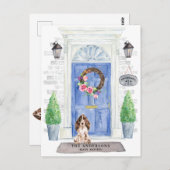 Cockerスパニエル犬引越し案内はがき ポストカード (正面/裏面)