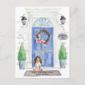 Cockerスパニエル犬引越し案内はがき ポストカード (正面)