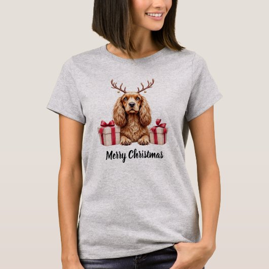 Cocker Reindeer Tシャツ (正面)