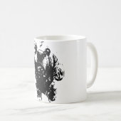 Cocker Sketch – 太いインク コーヒーマグカップ (正面右)