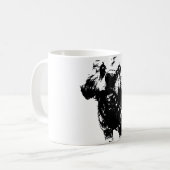 Cocker Sketch – 太いインク コーヒーマグカップ (正面左)