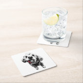 Cocker Spaniel – 気品あふれる一杯 スクエアペーパーコースター (インサイチュ)