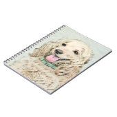 Cocker Spaniel Buff Painting - Original Dog Art ノートブック (左側)