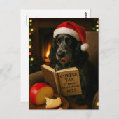 Cocker spaniel 'Cheese Tax' Christmas postcard ポストカード (正面/裏面)