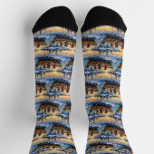 Cocker Spaniel Christmas Boat Holiday ソックス (上部)